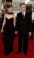 David Lynch with Mary Sweeney at the oldeb Globe Awards 2001
