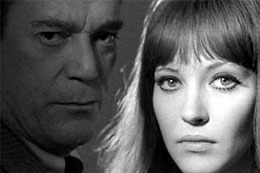 Eddie Constantine and Anna Karina Eddie Constantine and Anna Karina